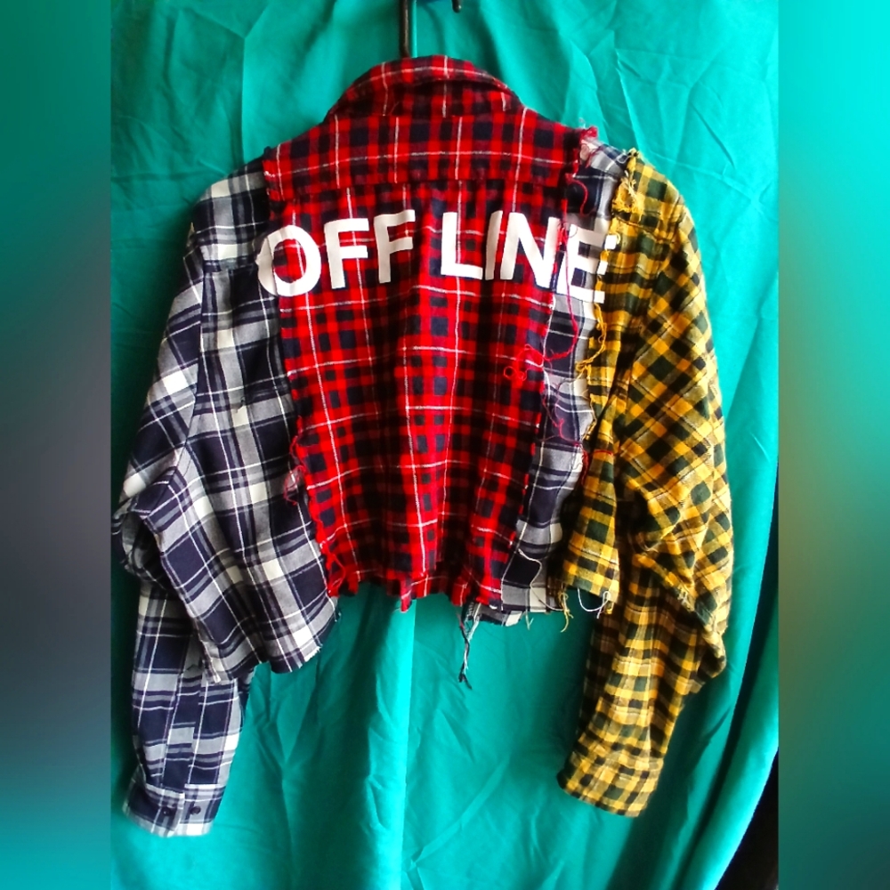 Fashion Nova plaid long sleeve button up shirt 1X